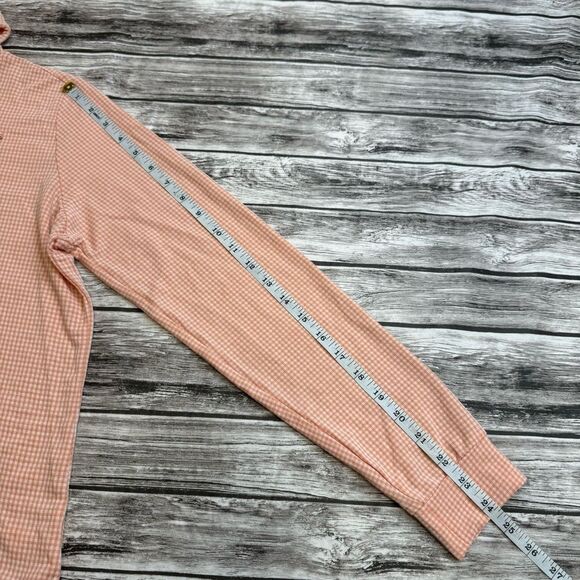 Weatherproof Vintage Womens Lightweight Hoodie Orange White Gingham M Med Medium - Picture 12 of 12